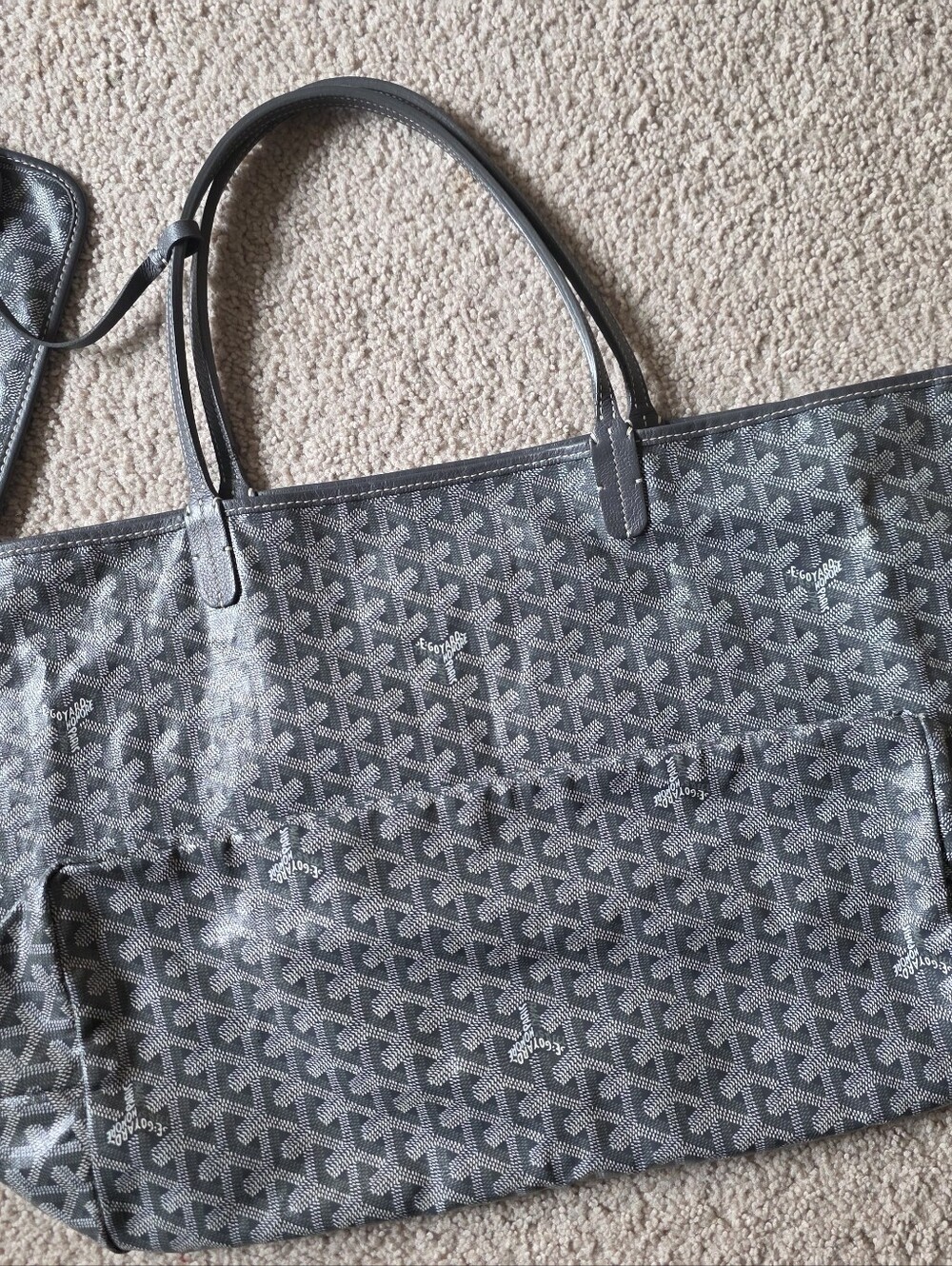 Goyard Black and Gray St. Louis PM Tote